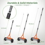 Close-up of the 2mm stainless steel blade on the garden tools dethatcher for moss, leaves, and debris.