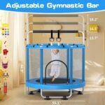 Durable outdoor trampoline for kids with a 360° safety net for extra protection while kids play and jump.